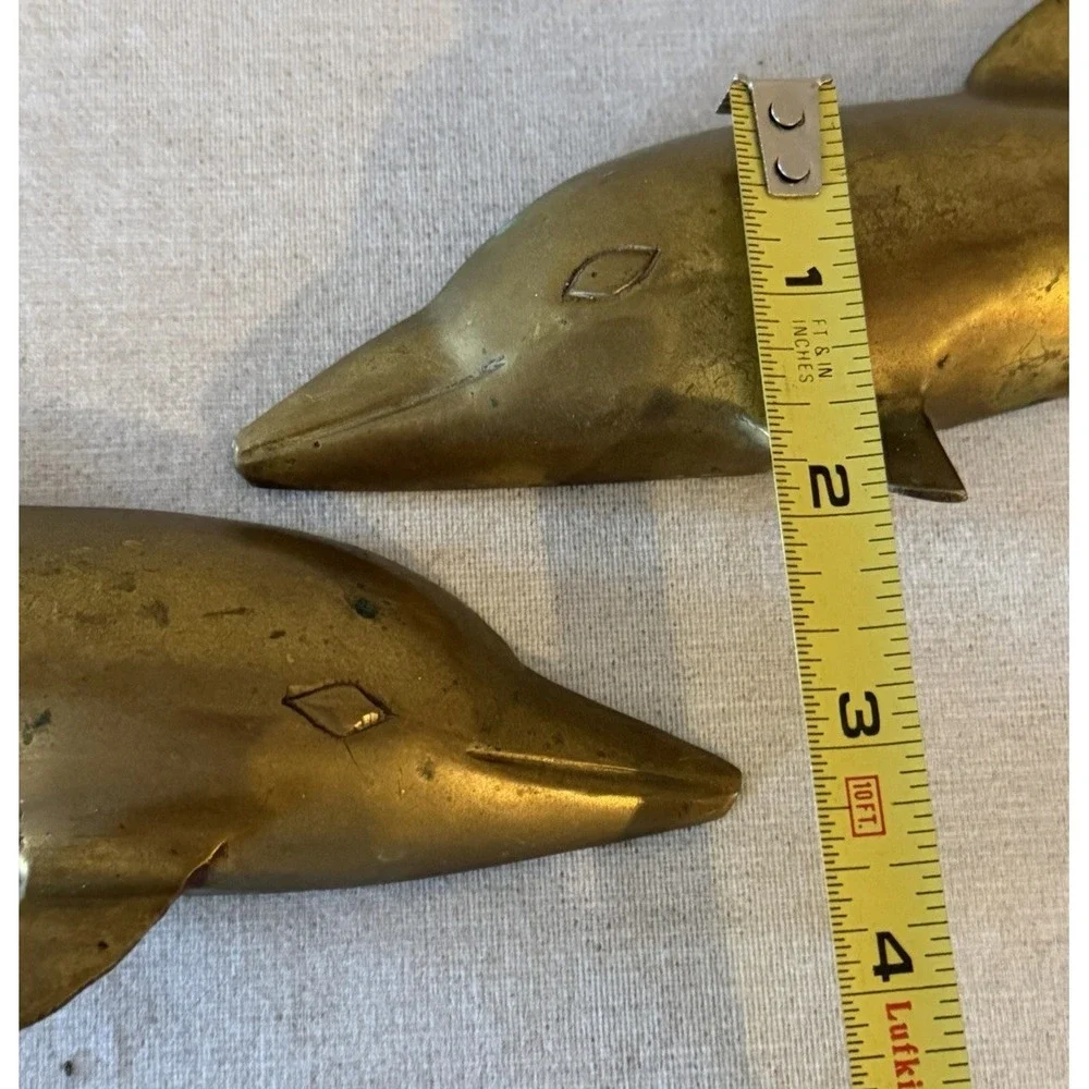 Set of 2 Vintage Brass 8